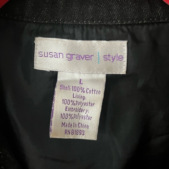 Susan Graver size L AMAZING jean jacket! This one is a show stopper! EUC - Picture 6 of 6